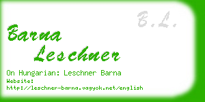 barna leschner business card